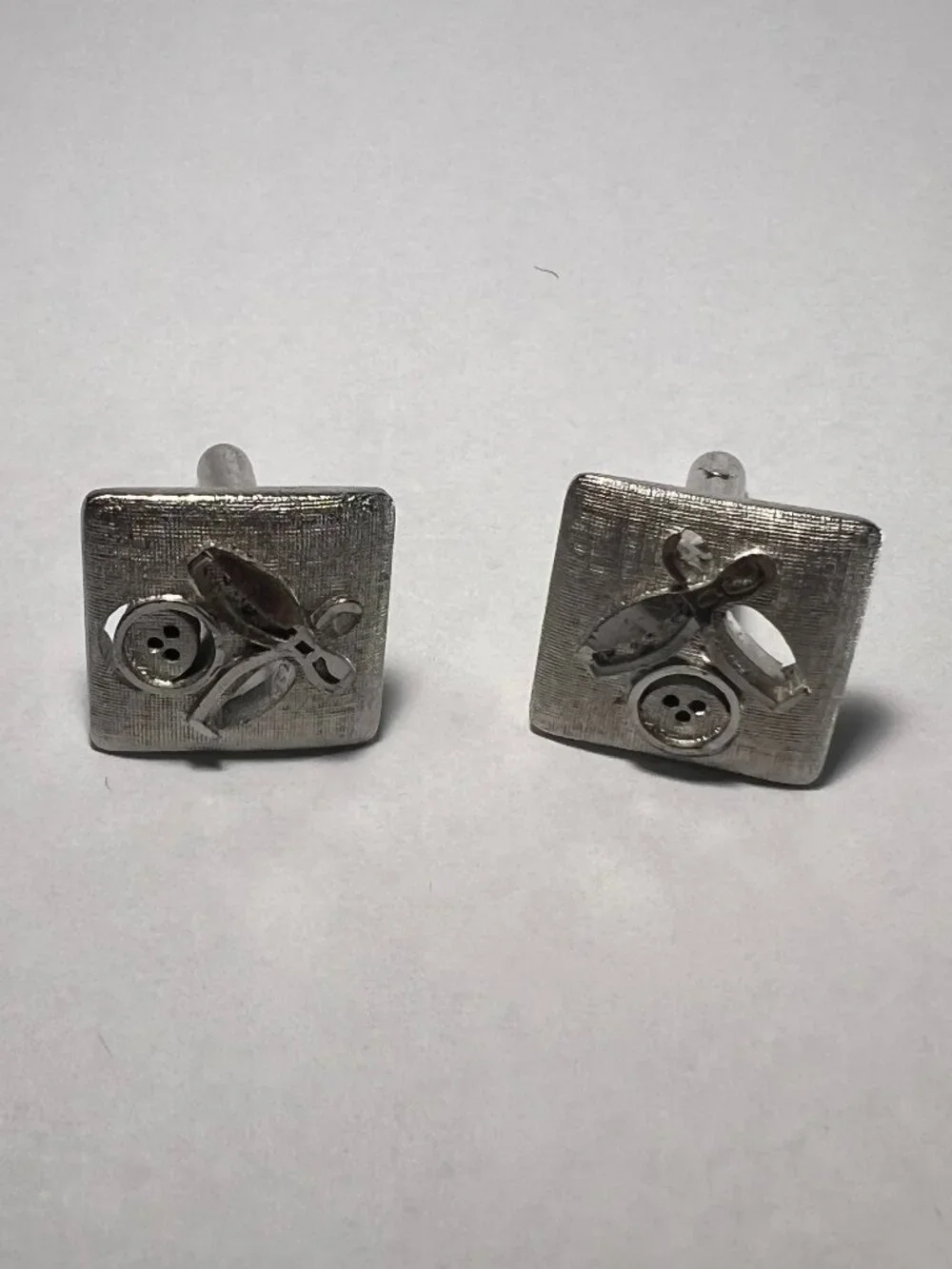 Vintage SWANK Sewing Tailor Cufflinks Bowling